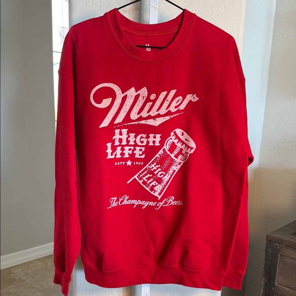 Junk Food Clothing Miller High Life Crewneck Sweatshirt Unisex LG